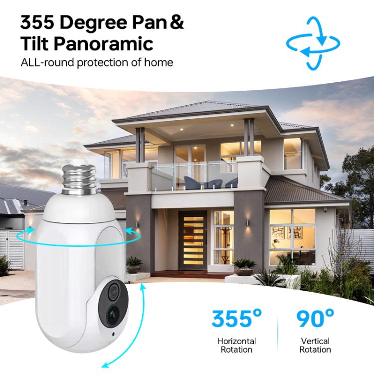 1080P Bulb Type WiFi Surveillance Camera Support Night Vision & Two-way Intercom & Motion Detection, K8 1080P Bulb Type WiFi Surveillance Camera Support Night Vision & Two-way Intercom & Motion Detection, K8